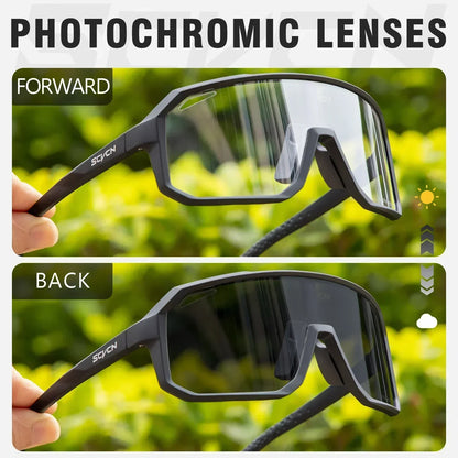 SCVCN New Sports Men UV400 Cycling Glasses Bike Sunglasses Outdoor Eyewear  MTB Bicycle Women Riding Hiking Goggles
