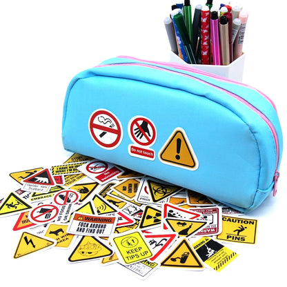 10/50/100PCS Warning Pattern Sign Stickers Pack DIY Skateboard Motorcycle Suitcase Stationery Decals Decor Phone Laptop Toys