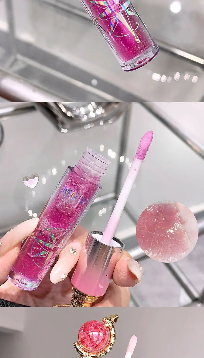 MAGIC CASA Shimmering Lip Gloss — Hydrating and Moisturizing, Mirror Finish, Plumping Glass-Like Lips
