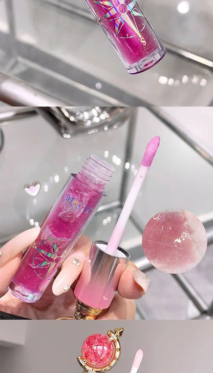 MAGIC CASA Shimmering Lip Gloss — Hydrating and Moisturizing, Mirror Finish, Plumping Glass-Like Lips