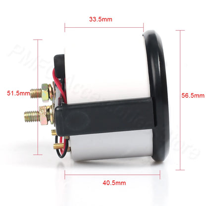 Vehicle Meter 12V Automobile Car Gauge 2" 52mm Water Temp Oil Temp Oil Press Fuel Volts Oil press kg Ammeter Gauge Black Shell