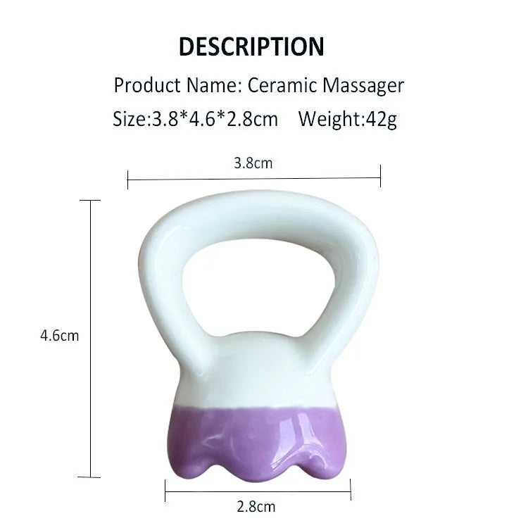 Massage Gua Sha Plate Ceramic Guasha Massage Board Ring Shape Skin Tightening Compact Ergonomic for Face Head Shoulder Knee