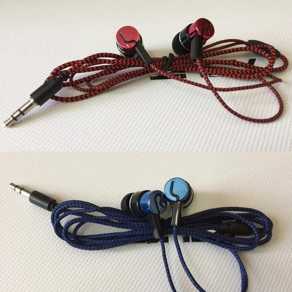 Universal Wired Earphone Noise Reduction In-Ear Stereo Earphones Noodles Style Sport Headset For Samsung Huawei Headphones