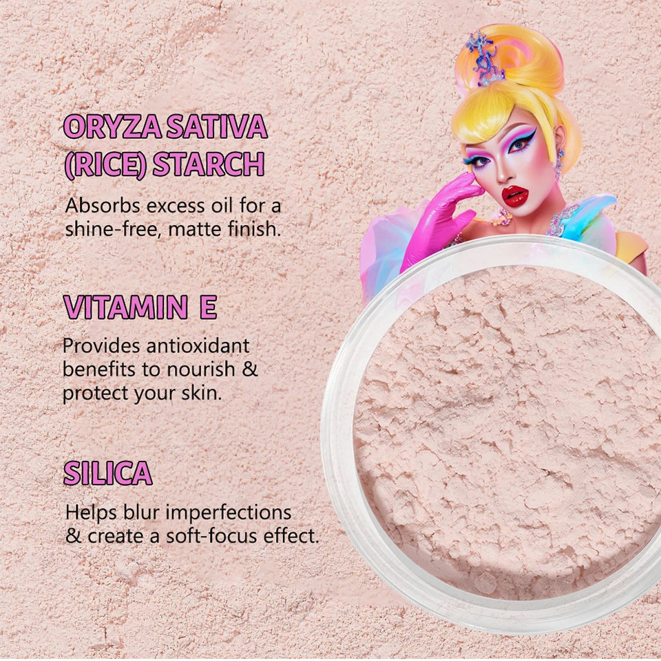 Lakerain Delicate Setting Powder Lasting Without Shedding Makeup Control Oil Locking Moisture Create Zero Pore Base Makeup