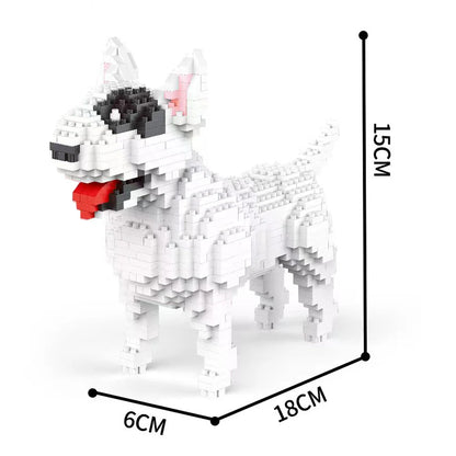 KNEW BUILT Shiba Inu Dogs Model Micro Mini Building Blocks: Educational Recreation Toys for Pet Lover Gifts and Husky Decor