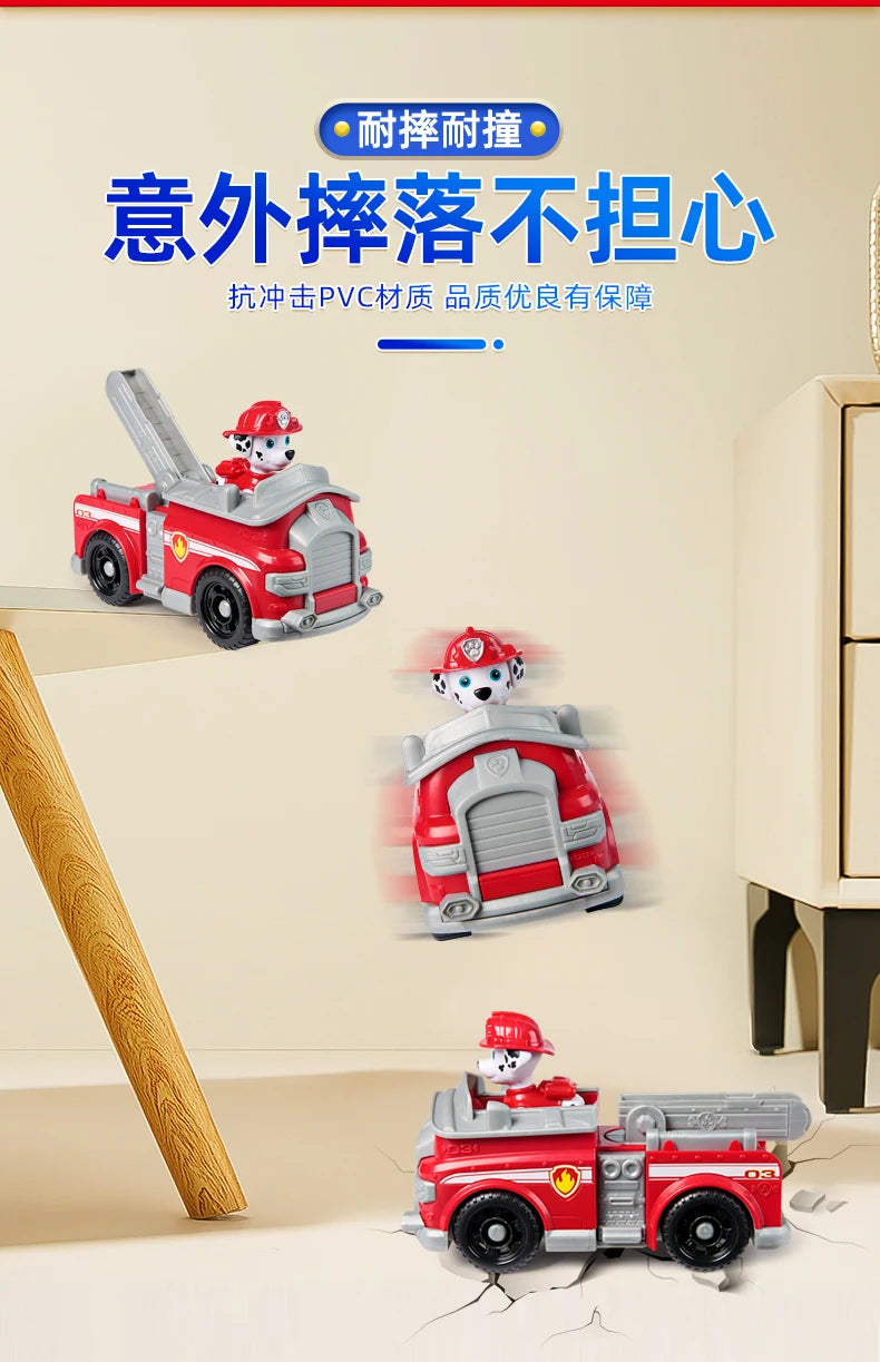 100% Genuine Paw Patrol Kids Toy vehicles with Action Figure Dogs Anime Doll Kids Model Children Birthday Christmas Gift