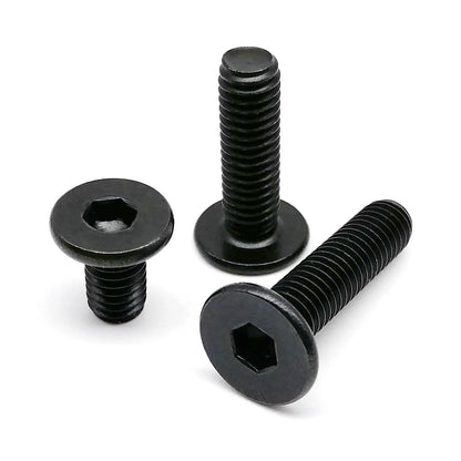 HZYUEGOU M2 M2.5 M3 M4 M5 M6 M8 Black 304 A2 Stainless Steel Allen Hexagon Head Bolt Hex Socket Ultra Thin Flat Wafer Head Screw