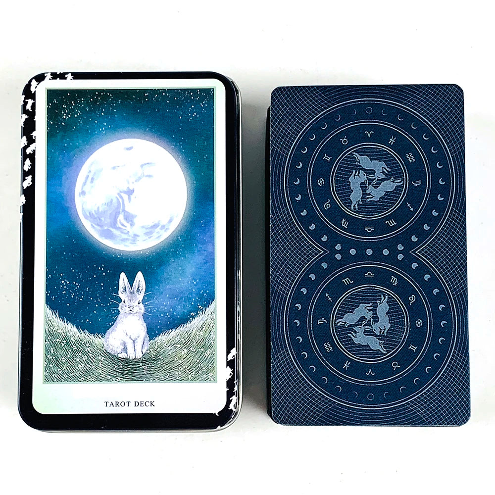 High-Quality Tin Box Tarot Cards Classical Divination Deck With Paper Guidebook , Family Entertainment Games Christmas Gifts