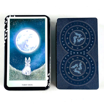 High-Quality Tin Box Tarot Cards Classical Divination Deck With Paper Guidebook , Family Entertainment Games Christmas Gifts