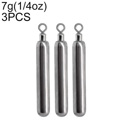 Tungsten Steel Fishing Weight Mold 1.8g 3.5g 5.3g 7g 10.5g cylinder Drop Shot Pendant Swivel Pesca Metal Jig Cast Tackle Sinker