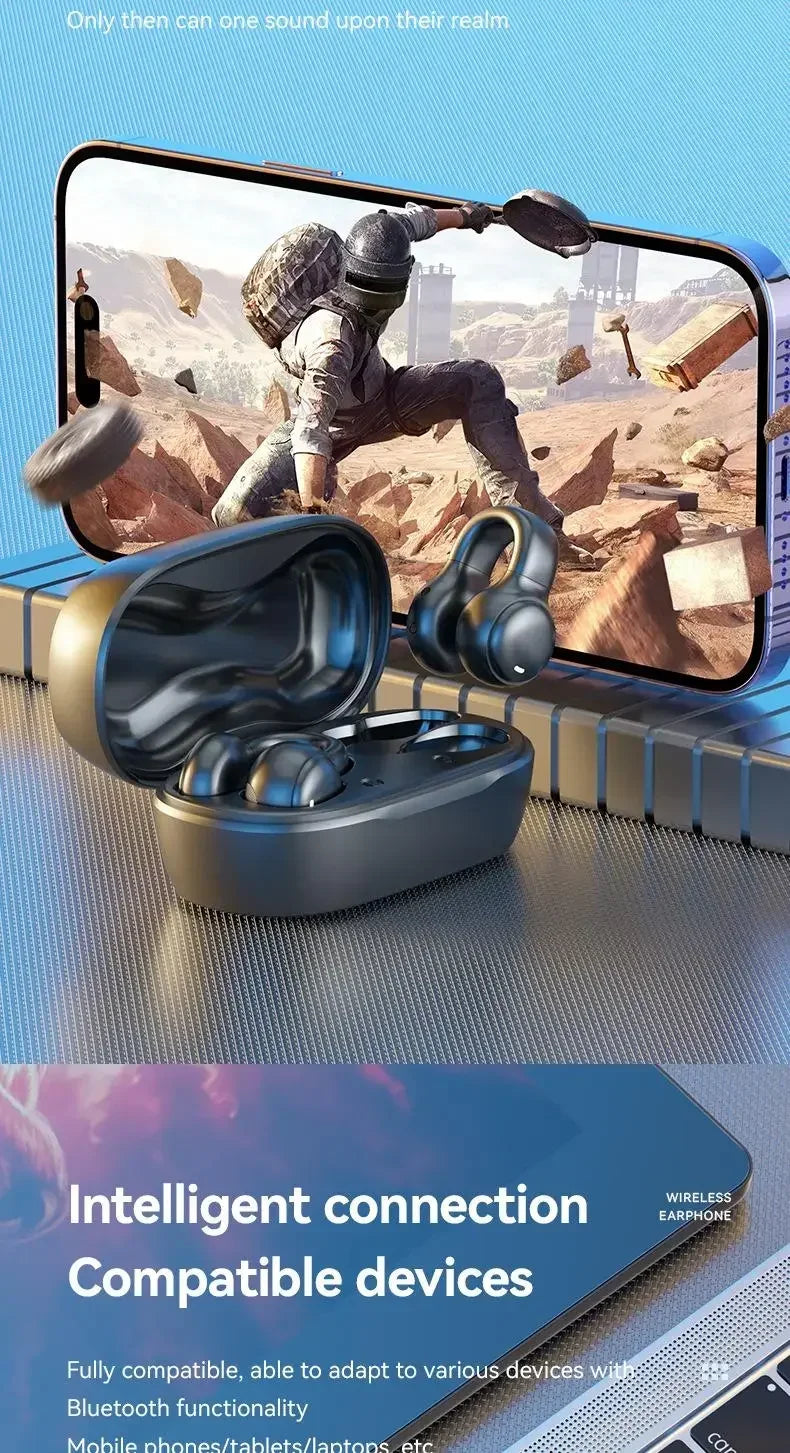 New Model 2026 X51 Wireless Earbuds Bluetooth Headset Charging Earphones Bone Conduction Headphones Sport With Mic free