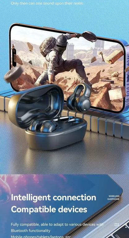 New Model 2026 X51 Wireless Earbuds Bluetooth Headset Charging Earphones Bone Conduction Headphones Sport With Mic free