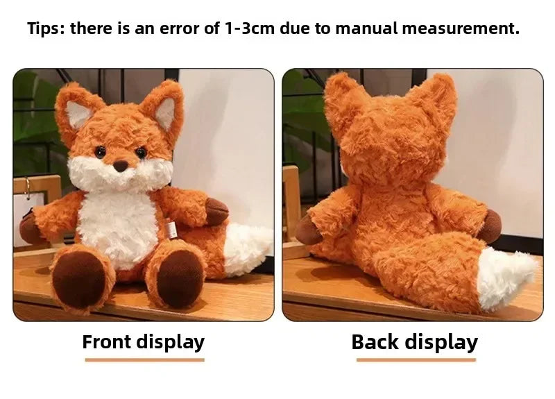 Cute Fluffy Fox Plush Toy Soft Cartoon Orange Foxes Stuffed Doll Baby Appease Children toys