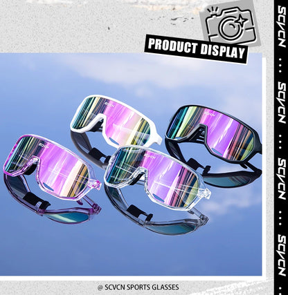 SCVCN Cycling Glasses Outdoor Sports Bicycle Sunglasses UV400 Running Eyewear Men MTB Cycling Sunglasses Road Bike Glasses