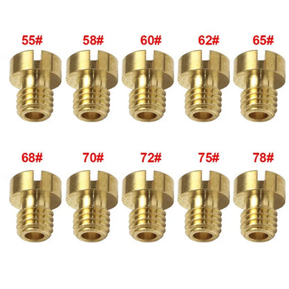10/5pcs Carburetor Main Jet 5mm M5 Thread 5x0.75 for Dellorto SHA PHBG NC PHVA AD/DS Racing Carb JNC Injector Nozzle Size