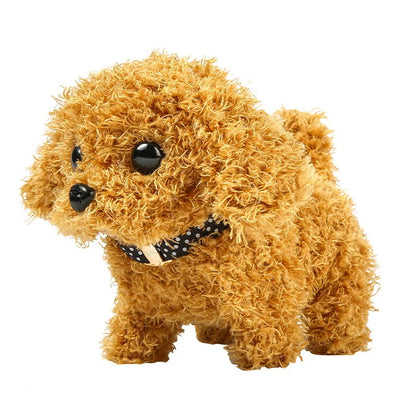 Simulated plush electronic dog, robotic dog, electronic pet that walks and barks, electric puppy toy, holiday gift