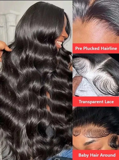 40 42 Inch 250% Wear And Go Glueless Wigs Body Wave Human Hair Wigs 13x4 13X6 Wet and Wavy HD Lace Frontal Wigs For Women