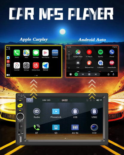 7 9 10"2 Din Car Audio Android 13 Android auto Wireless Carplay 64G Automotive Multimedia Player BT GPS Car intelligent Systems