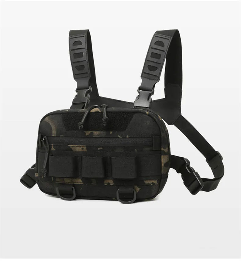 Tactical Chest Vest Bag Backpack Front Rig Pouch Outdoor Camping Cycling Hiking Hunting Climbing Fishing Lure Travel Fanny Pack