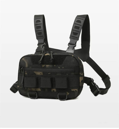 Tactical Chest Vest Bag Backpack Front Rig Pouch Outdoor Camping Cycling Hiking Hunting Climbing Fishing Lure Travel Fanny Pack