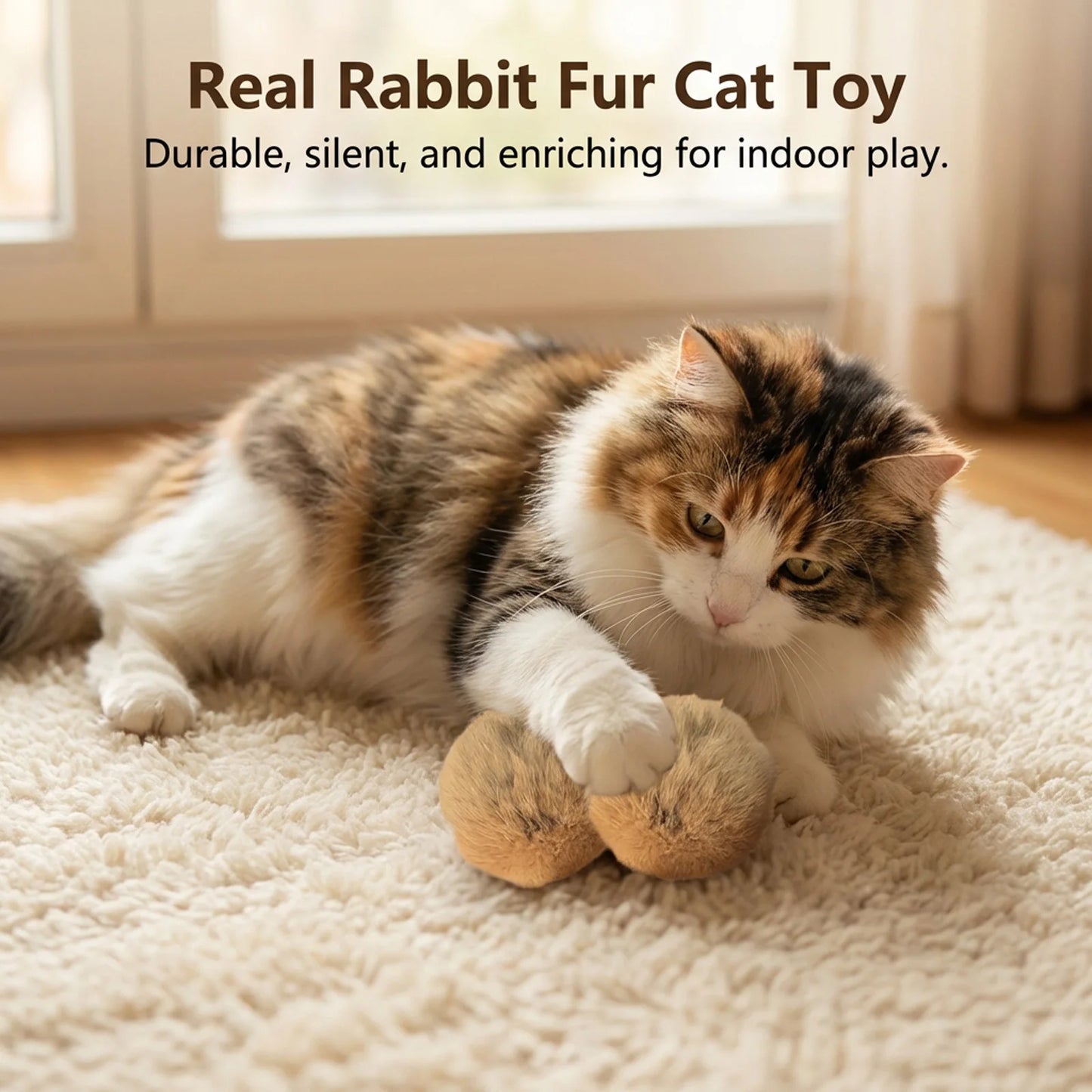 1/2/3/6pcs Rabbit Fur Ball Interactive Cat Toy Pet Product Containing Catnip Toy Ball Chasing Plush Toy Ball Cat Accessories 8cm