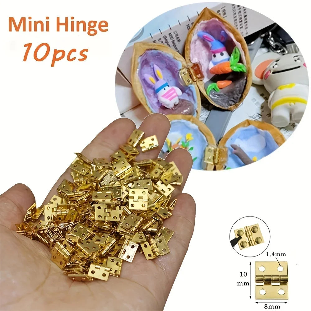 25Pcs Mini Small Metal Hinge for 1/12 House Miniature Cabinet Furniture
