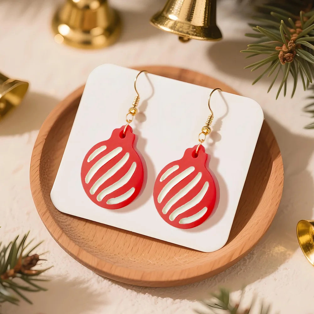 Christmas Silicone Resin Earring Molds with Holes Jewelry Pendant Mold Halloween DIY Ornaments Bracelet Gifts Macking Mould Kit
