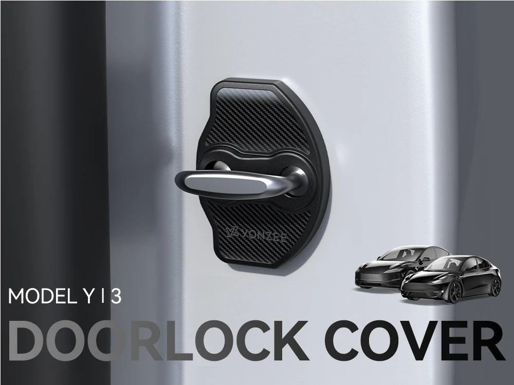 YZ For Tesla Model 3 Y YL Highland Juniper Car Door Lock Cover Protection Absorbing Pad Anti-Collision 2026 Car Accessories