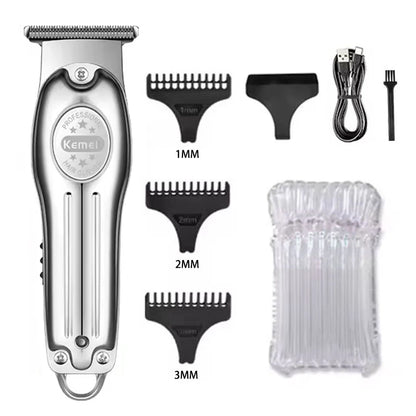Kemei KM-679 Professional Hair Trimmer Electric Hair Clipper Men's Rechargeable Barber Cordless Cutting Machine for Bareheaded