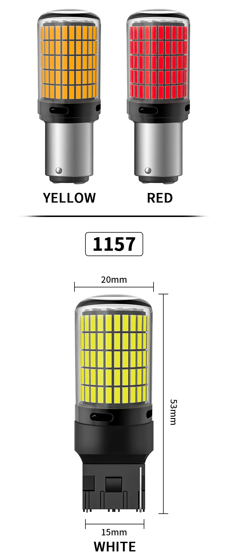 Oprah 2X High Power Car LED Light 1156 PY21W 1157 BAY15D P21/5W 150*4014 SMD Canbus Front/Rear Turn Signal Lamp 7440 7443 W21/5W