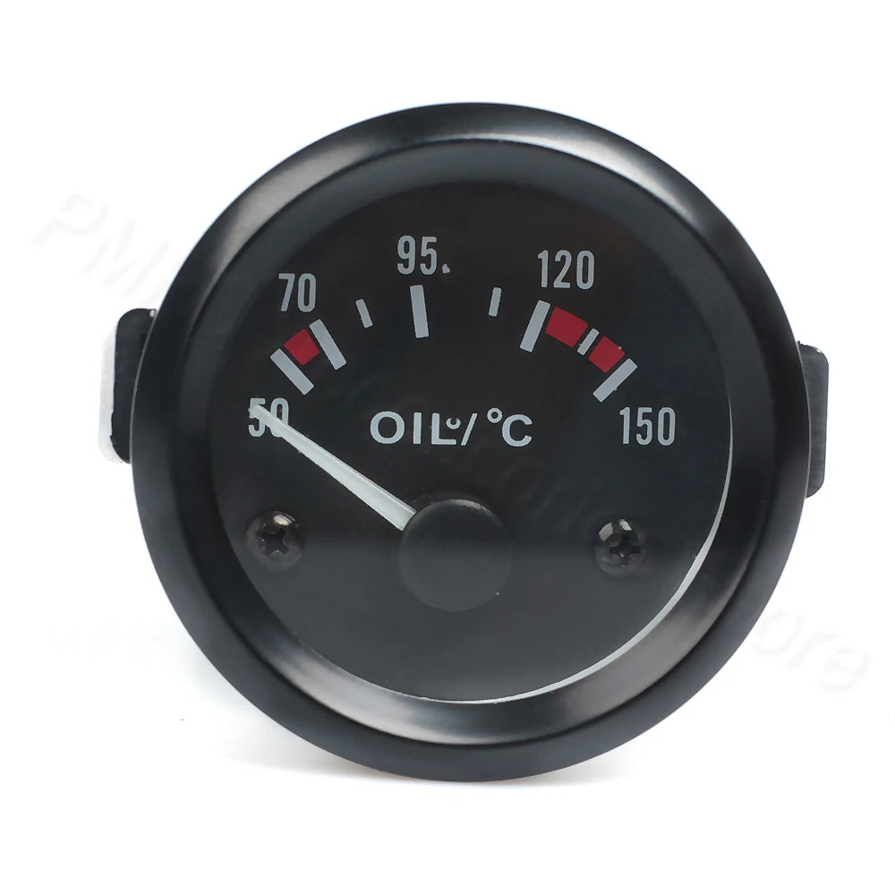 Vehicle Meter 12V Automobile Car Gauge 2" 52mm Water Temp Oil Temp Oil Press Fuel Volts Oil press kg Ammeter Gauge Black Shell