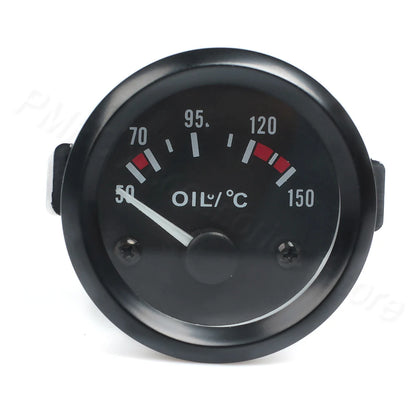 Vehicle Meter 12V Automobile Car Gauge 2" 52mm Water Temp Oil Temp Oil Press Fuel Volts Oil press kg Ammeter Gauge Black Shell