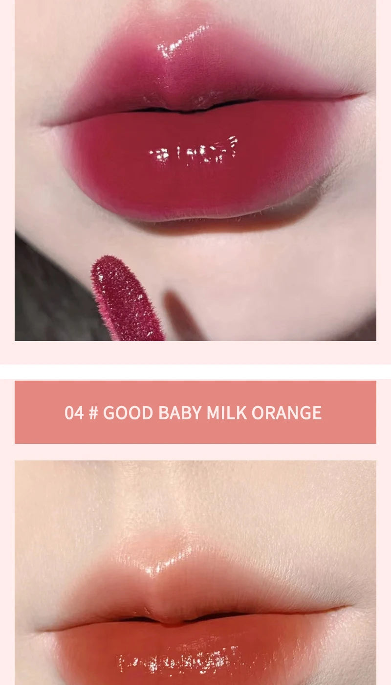 HERORANGE Crystal Gloss Lip Lacquer: Long-Lasting Hydration, Non-Sticky Formula with Glass-Like Shine at an Affordable Price