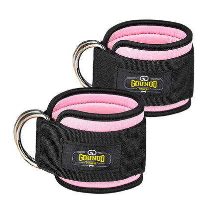 2pc/3pc GOUNOD Fitness Ankle Straps Adjustable D-Ring Support Cuffs Gym Leg Strength Workouts Pulley With Buckle Sports Guard