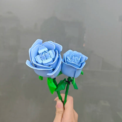 KNEW BUILT DIY Rose Flower Arrangement Building Block Toys-Enjoy Life,Loved by Girl,Create Your Favorite Bouquet,Home Decoration