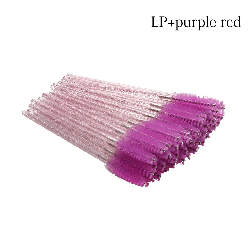 100/200pcs Crystal Eyelash Makeup Brush Eyelashes Extension Microbrush Mascara Applicator Spoolie Brushes Lash Tech Supplies