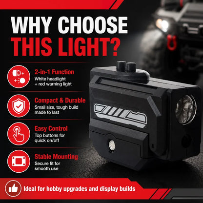 Model Upgrade LED Flashlight Red Laser 2-in-1 Accessory Adjustable Red Beam Universal 20mm Rail Mount Button Battery Powered