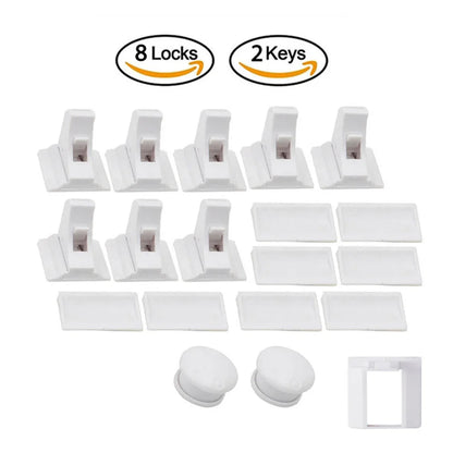 Baby Safety Lock Invisible Lock Kids Security Drawer Latch Cabinet Door Magnetic Child Safety Lock Limiter Children Protection