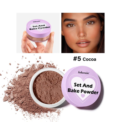 Lakerain Delicate Setting Powder Lasting Without Shedding Makeup Control Oil Locking Moisture Create Zero Pore Base Makeup