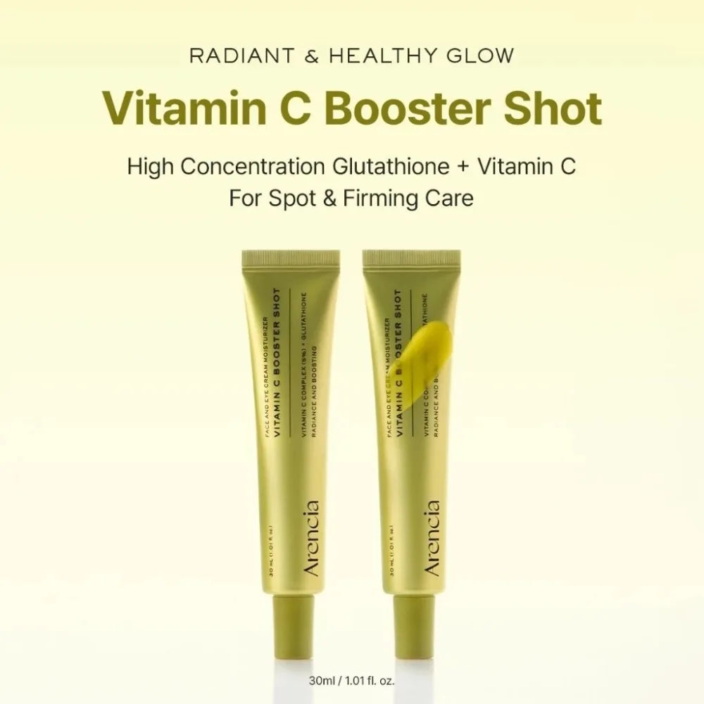 Korean Skin Care Brand Arencia Booster Shot Serum Vitamin C Brighten Skin Tone Essence Retinal Caffeine Smooth Fine Lines Serum