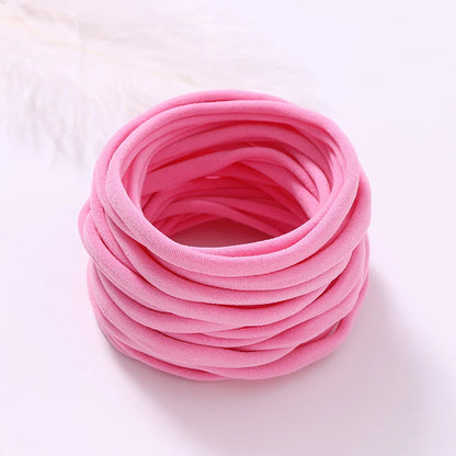 10pcs/lot Nylon Headband Baby Girl Accessories For Children's Hair Elastic Bands For Girls Toddler Headdress Baby Turban