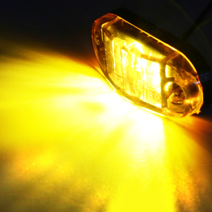 20/10PCS 4 LED 12V-24V Side Marker Lights Oval Front Rear Clearance Indicator Lamp Truck Accessorie for Trailer BUS Van Caravan