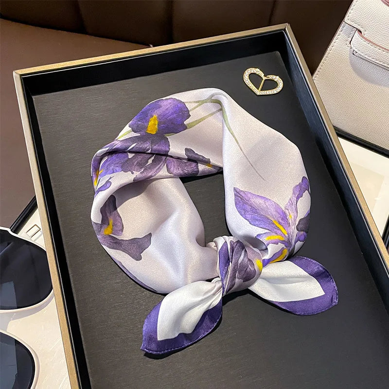 Scarf 100% Silk Bandana Women Square Scarves Wrap Kerchief Spring Fashion Luxury High Quality Headband Hijab Shawls 2026