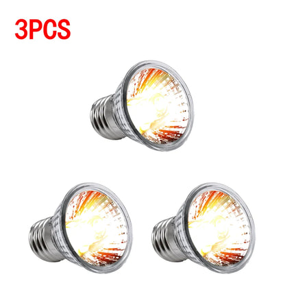 UVA+UVB Reptile Lamp Bulb Reptile Heat Lamp Turtle Basking Heating Light UV Light Bulb Amphibians Lizards Temperature Controller