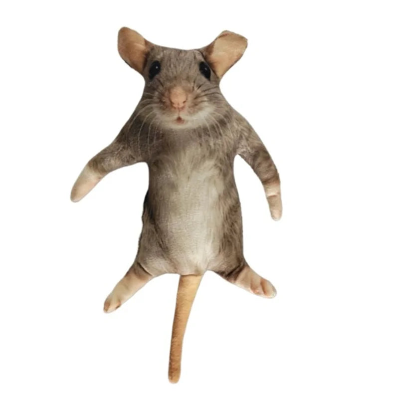 Creative 12/24cm Simulated Mouse Doll Plush Cartoon Doll Soft Kawaii Nimi Animal Figure Stem Built in Skeleton Kid Gift Birthday