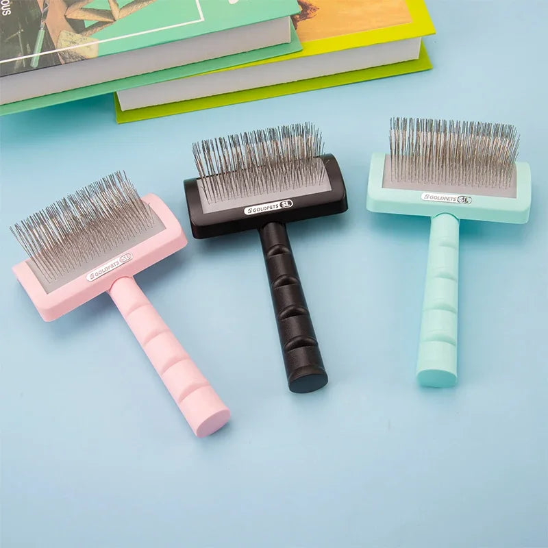 Pet Grooming Comb Shedding Hair Remove Needle Brush Slicker Massage Easy To Cleaning Large Dog Cat Fluffy Hair Tool Pet Supplies