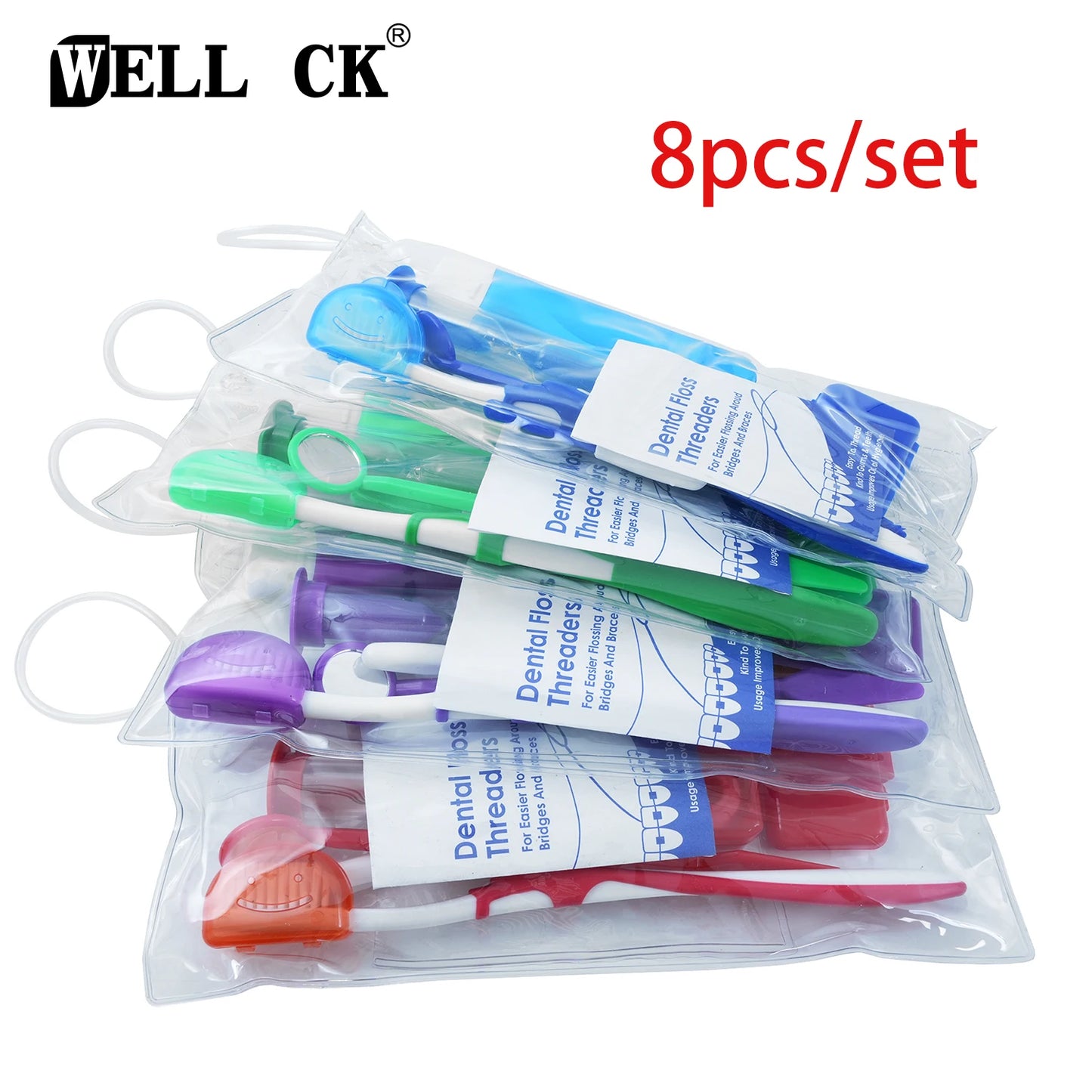 Travel Orthodontic Oral Care Kit Foldable Toothbrush Interdental Brush Dental Floss Ortho Wax Oral Cleaning Teeth Whitening Tool
