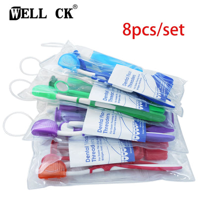 Travel Orthodontic Oral Care Kit Foldable Toothbrush Interdental Brush Dental Floss Ortho Wax Oral Cleaning Teeth Whitening Tool