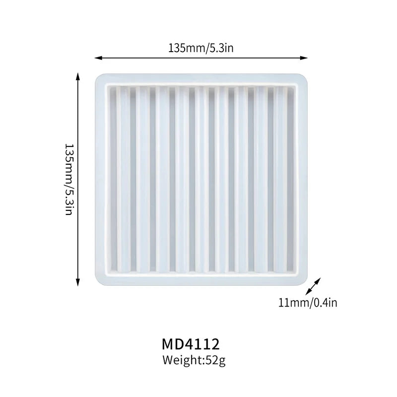 Geometric Tray Resin Mold Epoxy Resin Wave Shaped Silicone Molds for Cup Mat Holder DIY Home Decor Gypsum Ornaments Making Mould