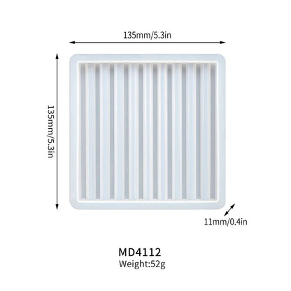 Geometric Tray Resin Mold Epoxy Resin Wave Shaped Silicone Molds for Cup Mat Holder DIY Home Decor Gypsum Ornaments Making Mould